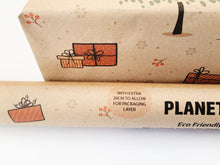 Load image into Gallery viewer, Christmas Trees and Presents Gift Wrap - Recycled Kraft Wrapping Paper

