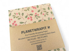 Load image into Gallery viewer, Christmas Mistletoe Wrap - Recycled Kraft Wrapping Paper
