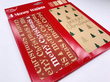 Load image into Gallery viewer, Recyclable Christmas Kraft Money Wallets (x4)
