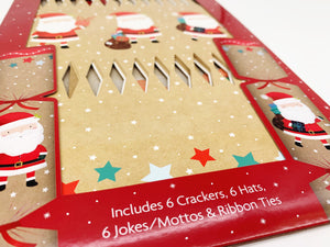 6 x Make and Fill Christmas Crackers - Santa