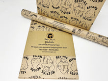 Load image into Gallery viewer, Besties before Testes - Recycled Kraft Wrapping Paper
