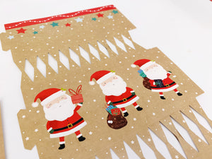 6 x Make and Fill Christmas Crackers - Santa