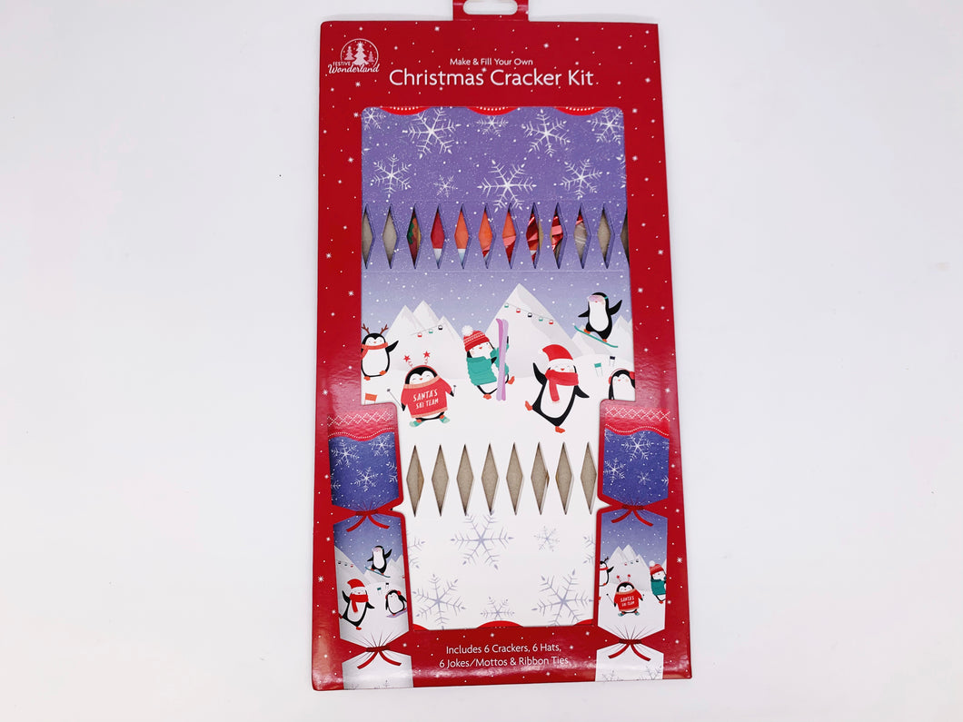 6 x Make and Fill Christmas Crackers - Penguins
