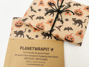 Halloween - Recycled Kraft Wrapping Paper