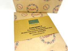Load image into Gallery viewer, Mothers Day Floral Wreath - Recycled Kraft Wrapping Paper
