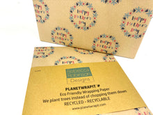 Load image into Gallery viewer, Mothers Day Floral Blue - Recycled Kraft Wrapping Paper
