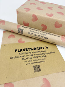 Love Hearts - Recycled Kraft Paper