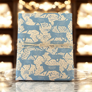 Christmas Reindeer Recycled Kraft Wrapping Paper