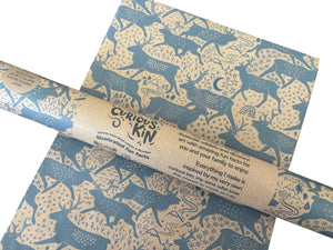 Christmas Reindeer Recycled Kraft Wrapping Paper