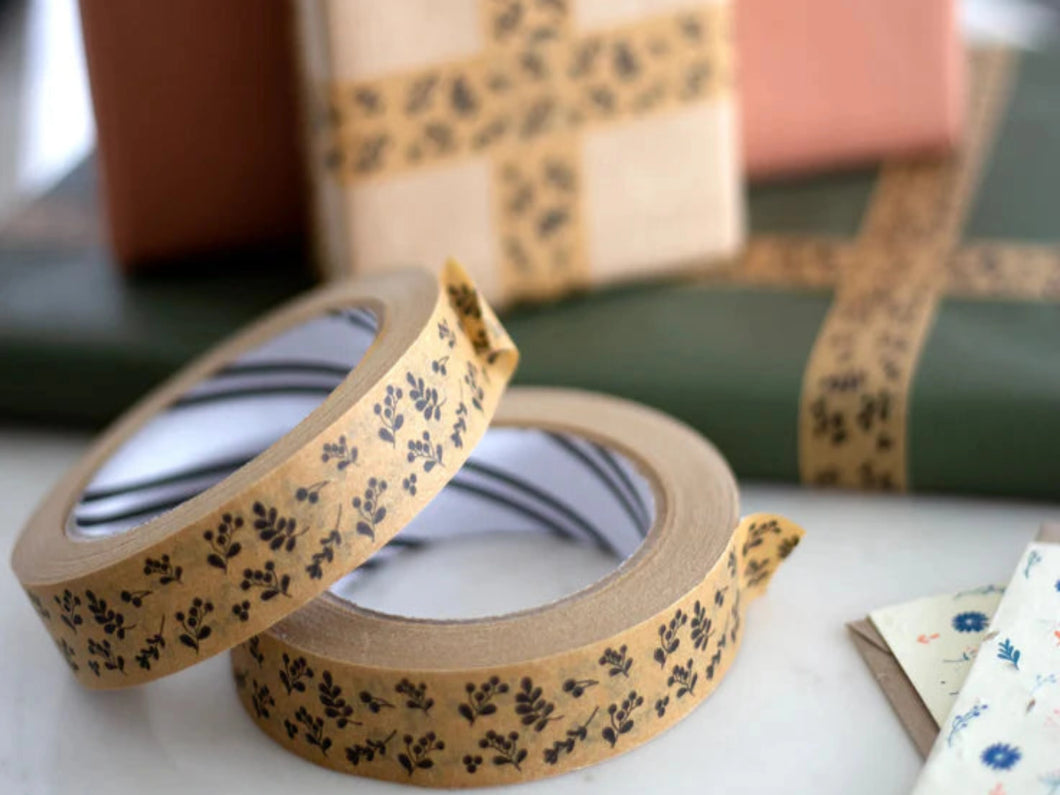 Botanical Berries Tape (24mm x 50m) - Biodegradable Parcel Tape