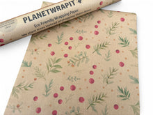 Load image into Gallery viewer, Christmas Berries - Recycled Kraft Wrapping Paper
