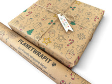 Load image into Gallery viewer, Christmas Fun - Recycled Kraft Wrapping Paper
