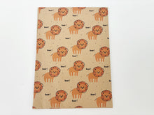 Load image into Gallery viewer, Lion - Recycled Kraft Wrapping Paper
