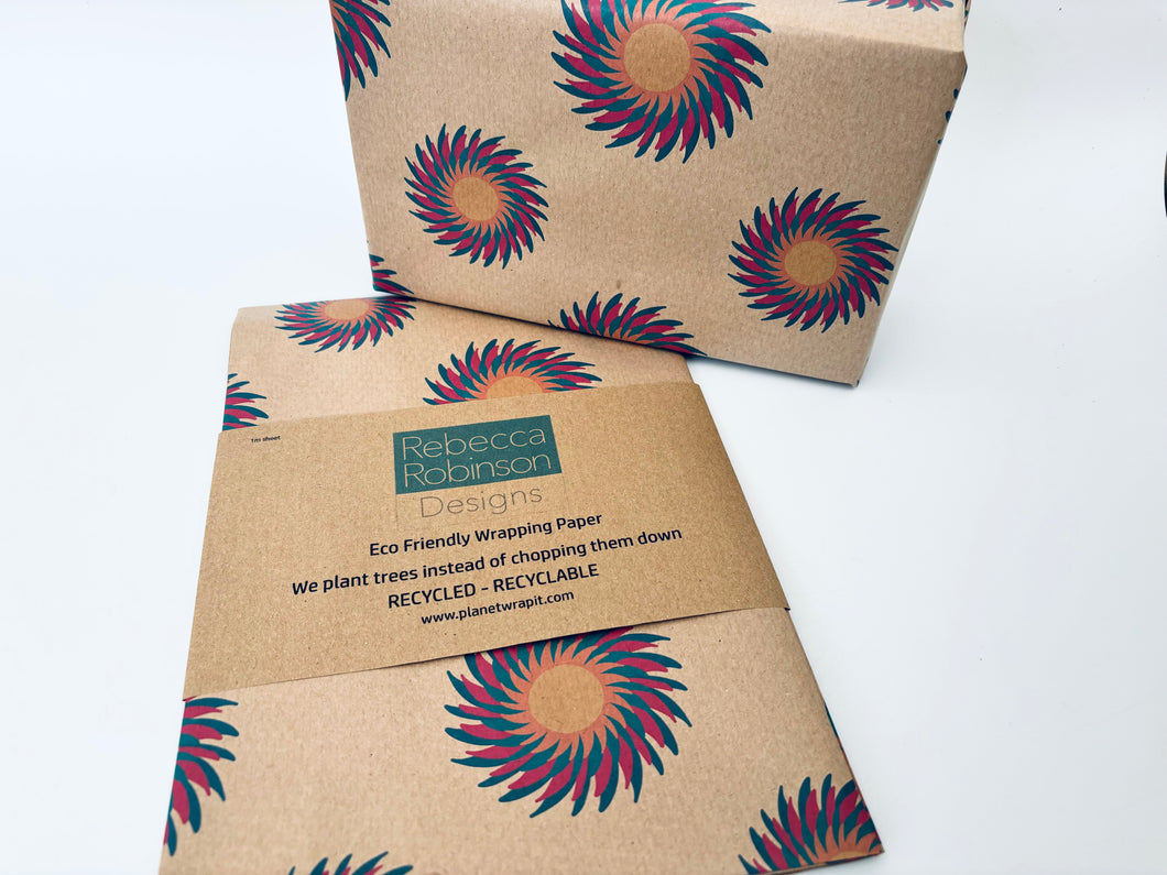 Flame Rotation - Recycled Kraft Wrapping Paper