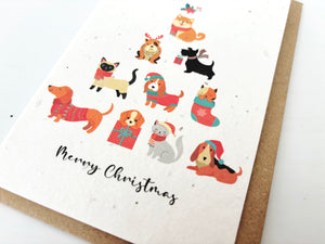 Christmas Dogs - Plantable Christmas Seed Card