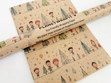 Load image into Gallery viewer, Christmas Starry Night Gift Wrap - Recycled Kraft Wrapping Paper

