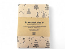Load image into Gallery viewer, Christmas Trees Gift Wrap - Recycled Kraft Wrapping Paper
