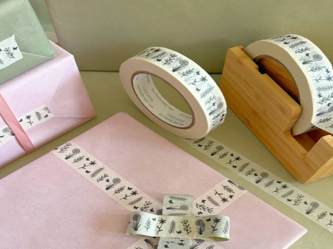 Butterfly Flower Tape (24mm x 50m) - Biodegradable Parcel Tape