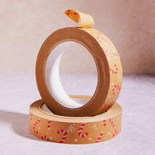 Load image into Gallery viewer, Candy Cane Tape (24mm x 50m) - Biodegradable Parcel Tape
