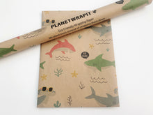 Load image into Gallery viewer, Sharks - Recycled Kraft Wrapping Paper
