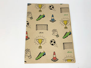 Football - Recycled Kraft Wrapping Paper