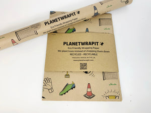 Football - Recycled Kraft Wrapping Paper