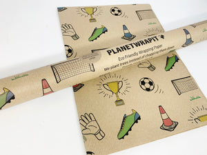 Football - Recycled Kraft Wrapping Paper