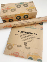 Load image into Gallery viewer, Big Trucks - Recycled Kraft Wrapping Paper
