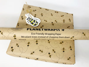 NEW Bees - Recycled Kraft Wrapping Paper