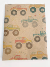 Load image into Gallery viewer, Big Trucks - Recycled Kraft Wrapping Paper
