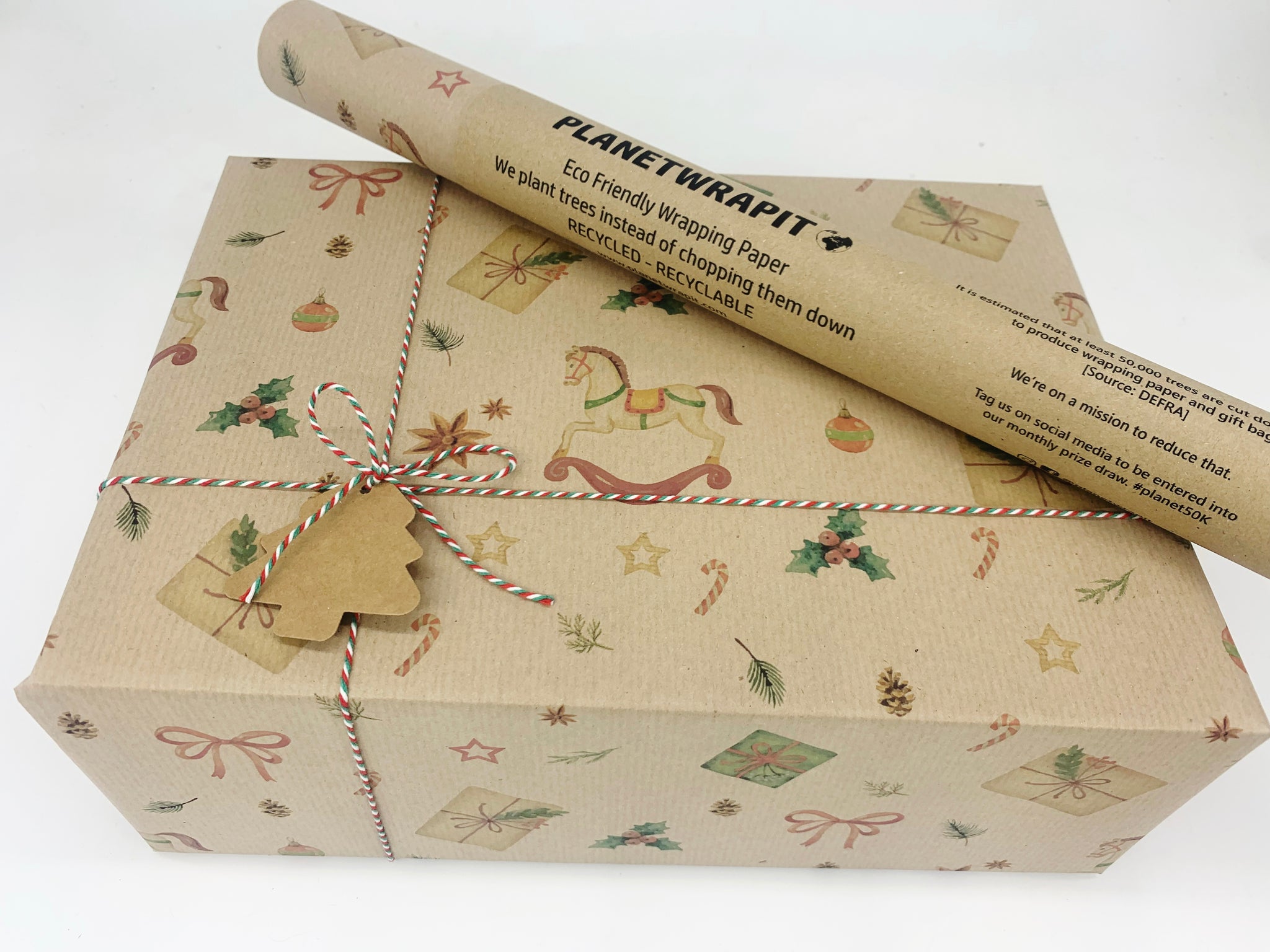 Handmade Christmas Wrapping Paper - DIY Stamped Paper