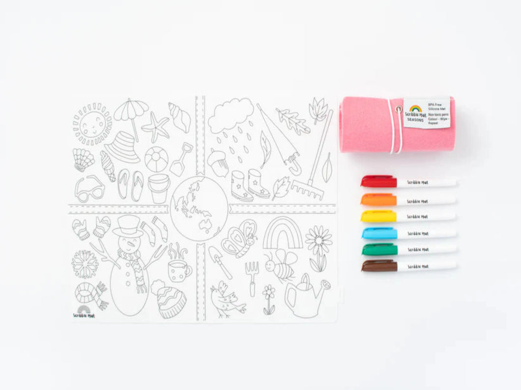 Seasons Reusable Scribble Mat (Extra Pens)