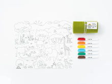 Load image into Gallery viewer, Going on Safari Reusable Scribble Mat (Extra Pens)
