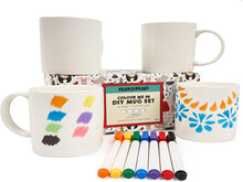 Load image into Gallery viewer, Design Your Own Mug Set | 4 x Mugs and 7 Colouring Pens
