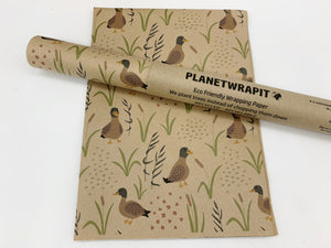 NEW Ducks - Recycled Kraft Wrapping Paper