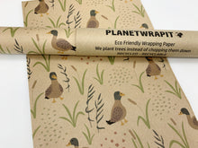 Load image into Gallery viewer, Ducks - Recycled Kraft Wrapping Paper
