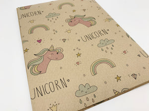 Unicorn - Recycled Kraft Wrapping Paper