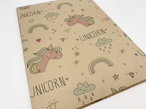 NEW Unicorn - Recycled Kraft Wrapping Paper
