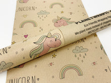 Load image into Gallery viewer, Unicorn - Recycled Kraft Wrapping Paper
