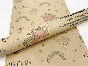 Unicorn - Recycled Kraft Wrapping Paper