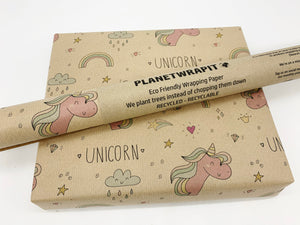Unicorn - Recycled Kraft Wrapping Paper