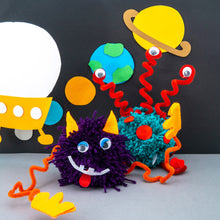 Load image into Gallery viewer, Alien Friends Pom Pom Craft Kit

