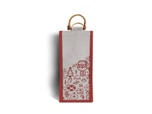 Load image into Gallery viewer, Reusable Christmas Bottle Bag - Natural Jute
