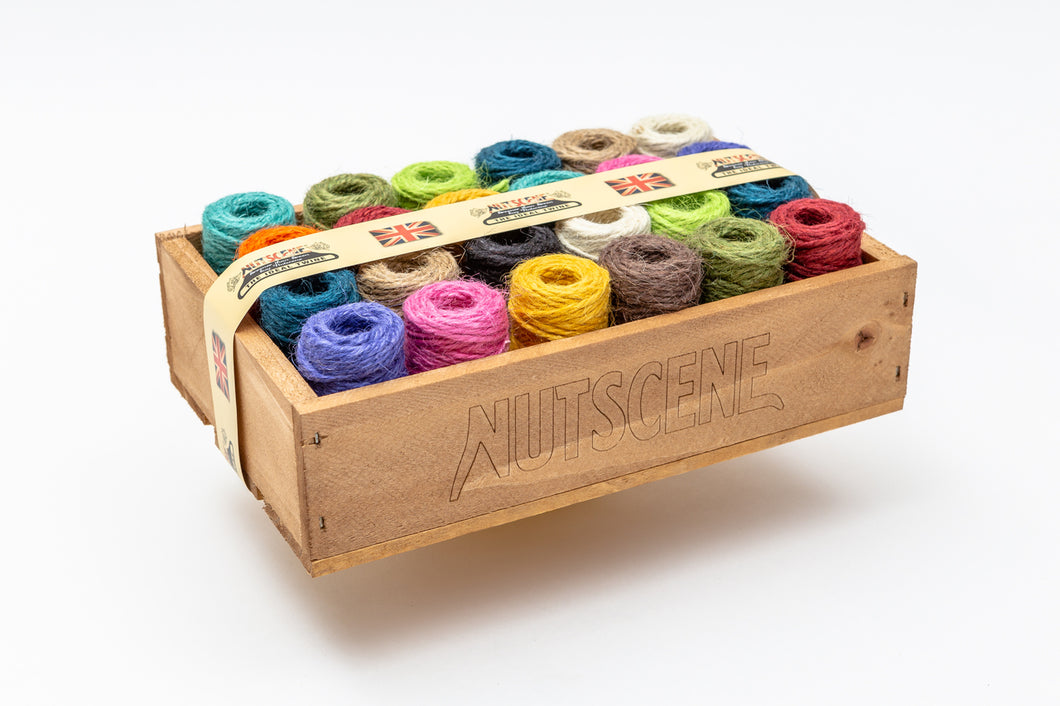 Wooden Crate of Mini Twines (24 Pack)