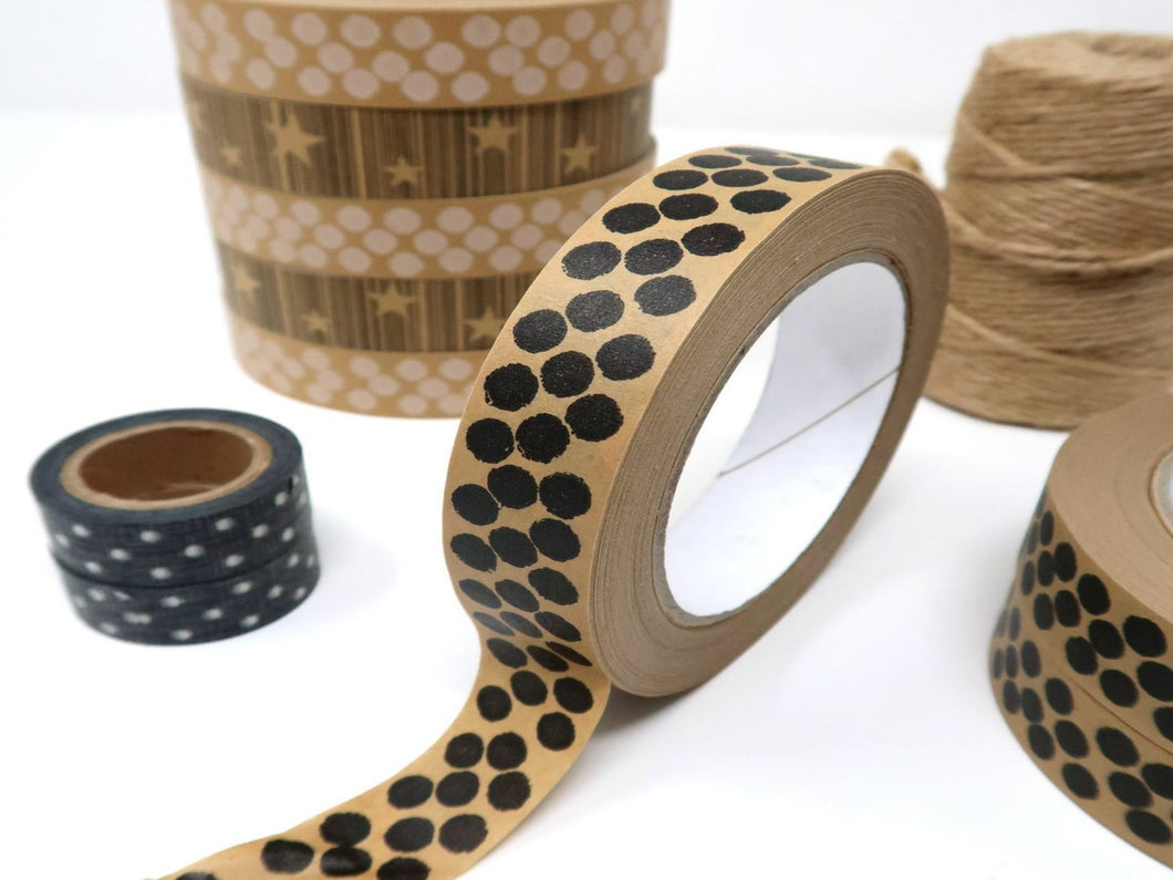 Polka Dot Tape (50m x 24mm) - Biodegradable Parcel Tape