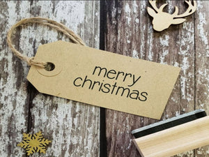 Merry Christmas Small Rubber Stamp