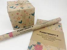 Load image into Gallery viewer, In Bloom Flower Print - Recycled Kraft Wrapping Paper
