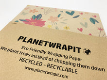 Load image into Gallery viewer, In Bloom Flower Print - Recycled Kraft Wrapping Paper
