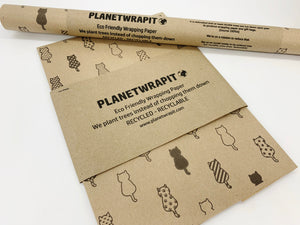 Cats - Recycled Kraft Wrapping Paper