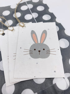 Bunny Seed Paper Gift Tags (x3)